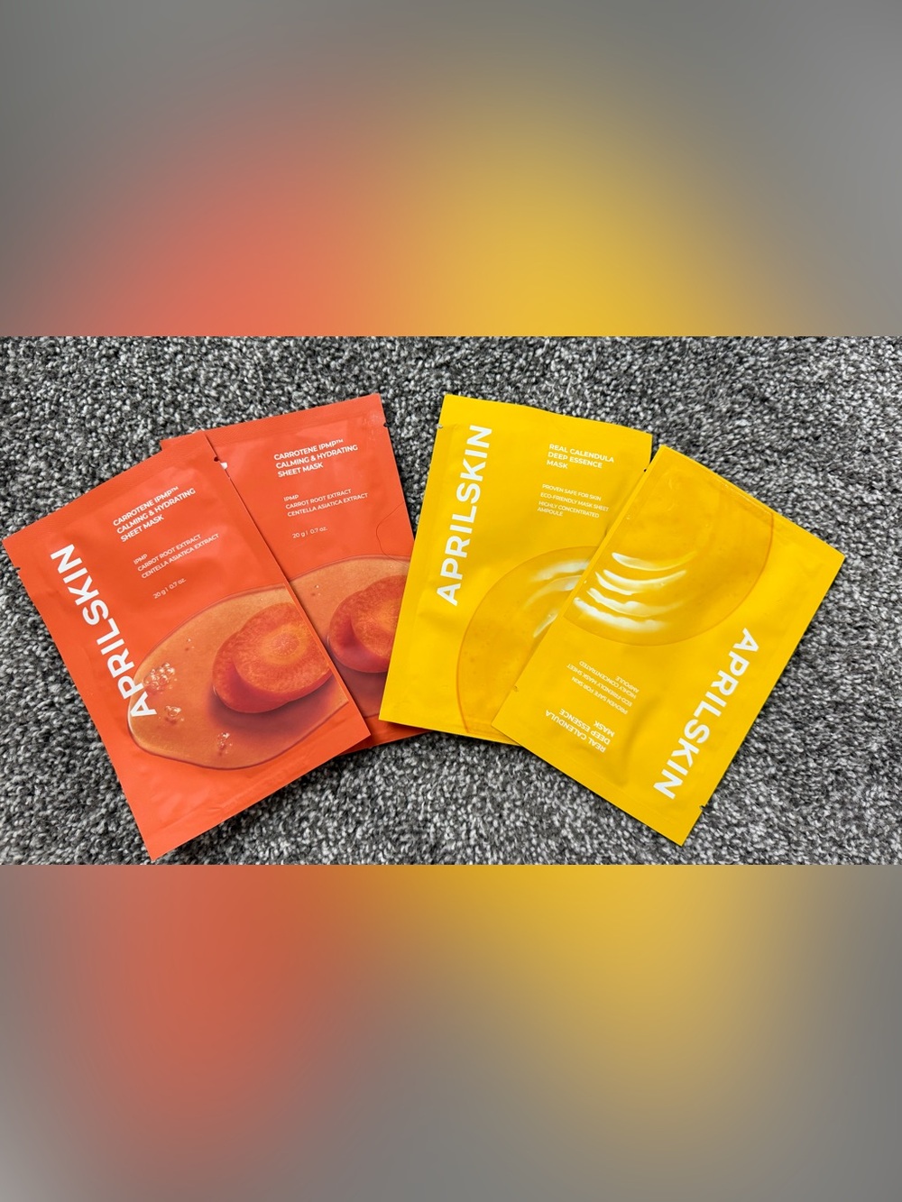 AprilSkin Hydrating Sheet Mask Duo - Yellow & Orange Calendula + Vitamin C